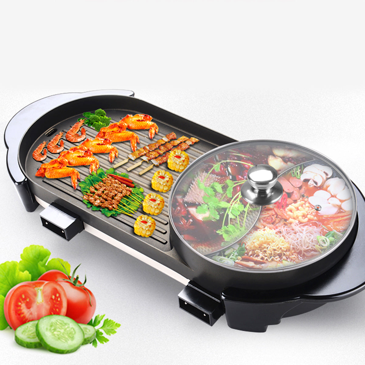 Electric Hot Pot Smokeless Barbecue Machine