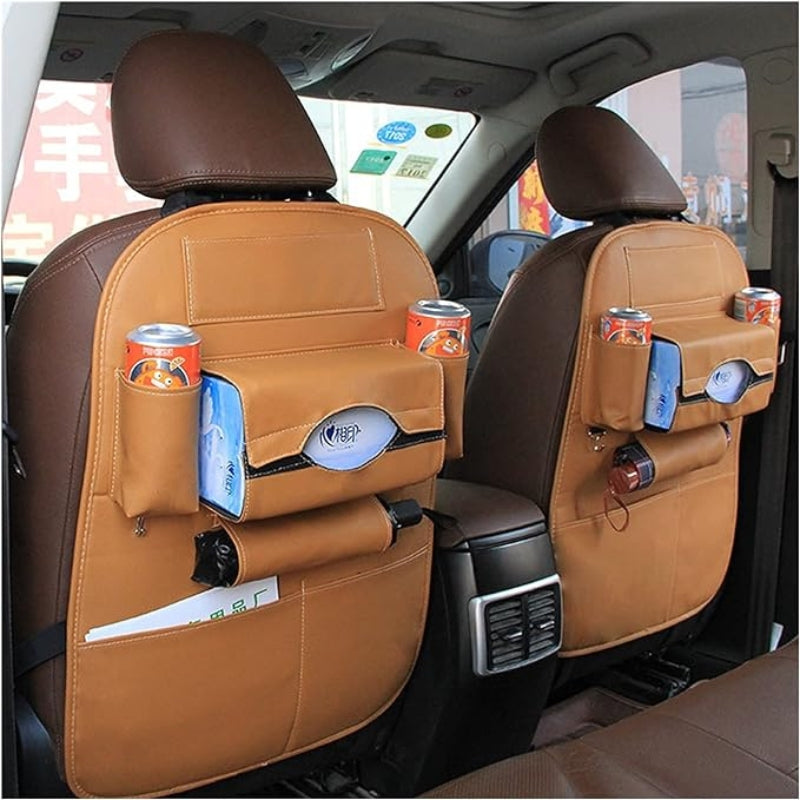 Car Seat Back Organizer Foldable Table Tray Bag