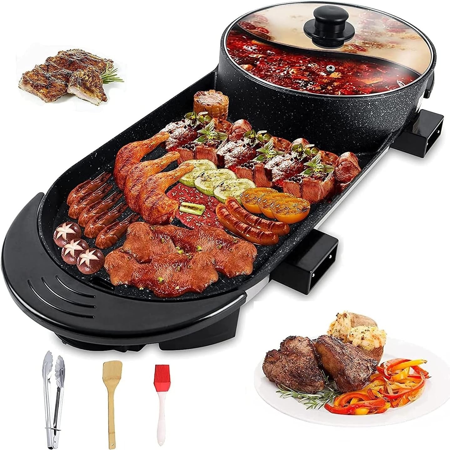 Electric Hot Pot Smokeless Barbecue Machine