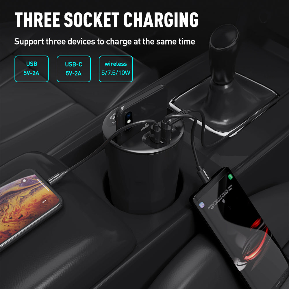 10W Wireless Charger Cup with USB