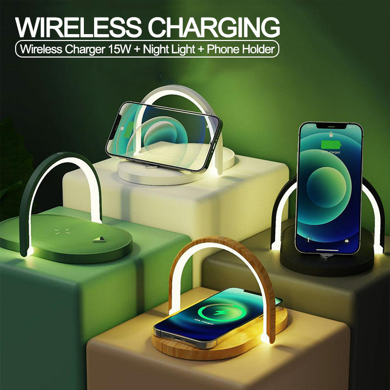 3 In 1 Foldable Wireless Charger with Night Light